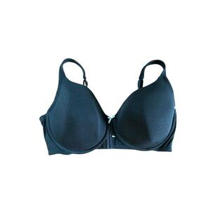 Cacique‎ Lane Bryant Sz 44F Black Solid Lightly Lined Underwire Bra Plus T-Shirt